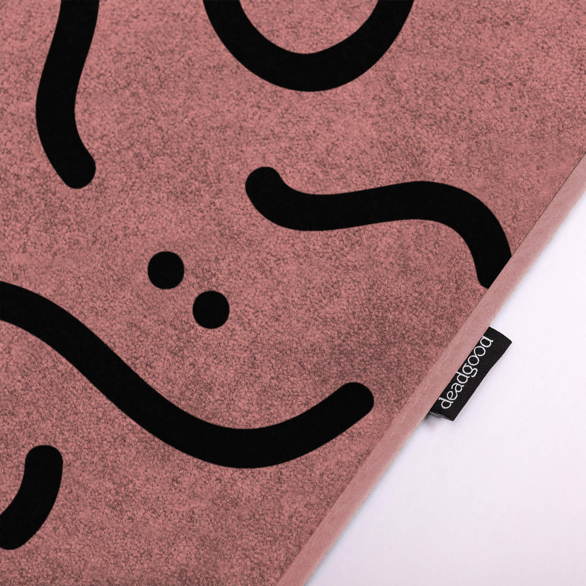 Detail of vivid organic patterns on a rug for trendy offices