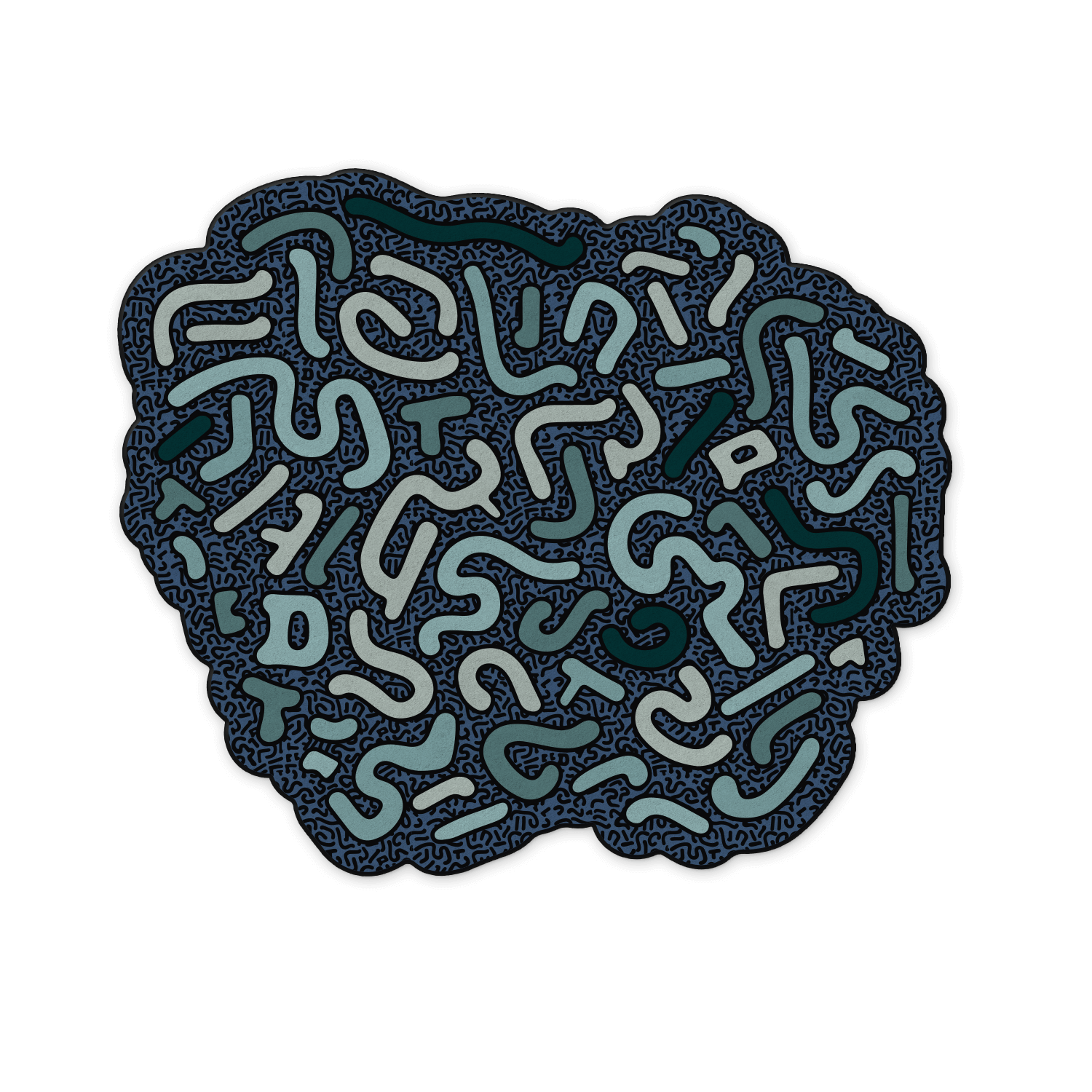 Abstract and colourful rug for creative design studios