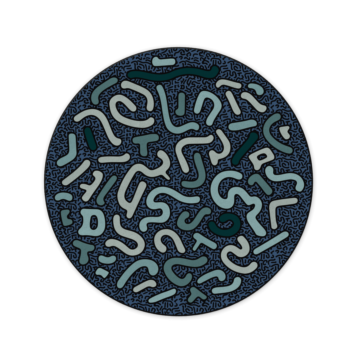 Abstract and colourful rug for creative design studios