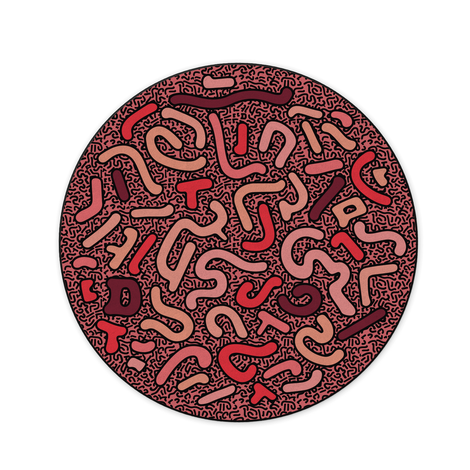 Abstract and colourful rug for creative design studios