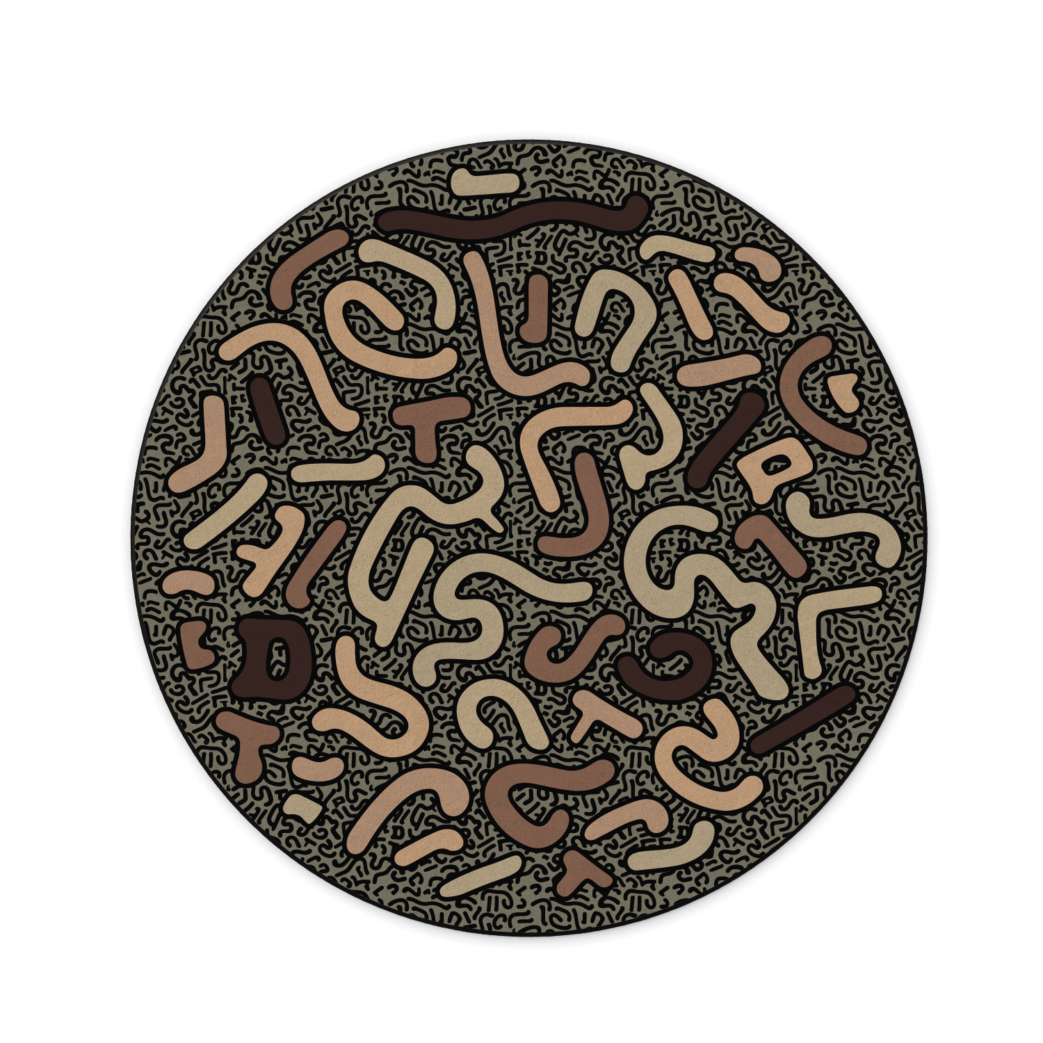 Abstract and colourful rug for creative design studios