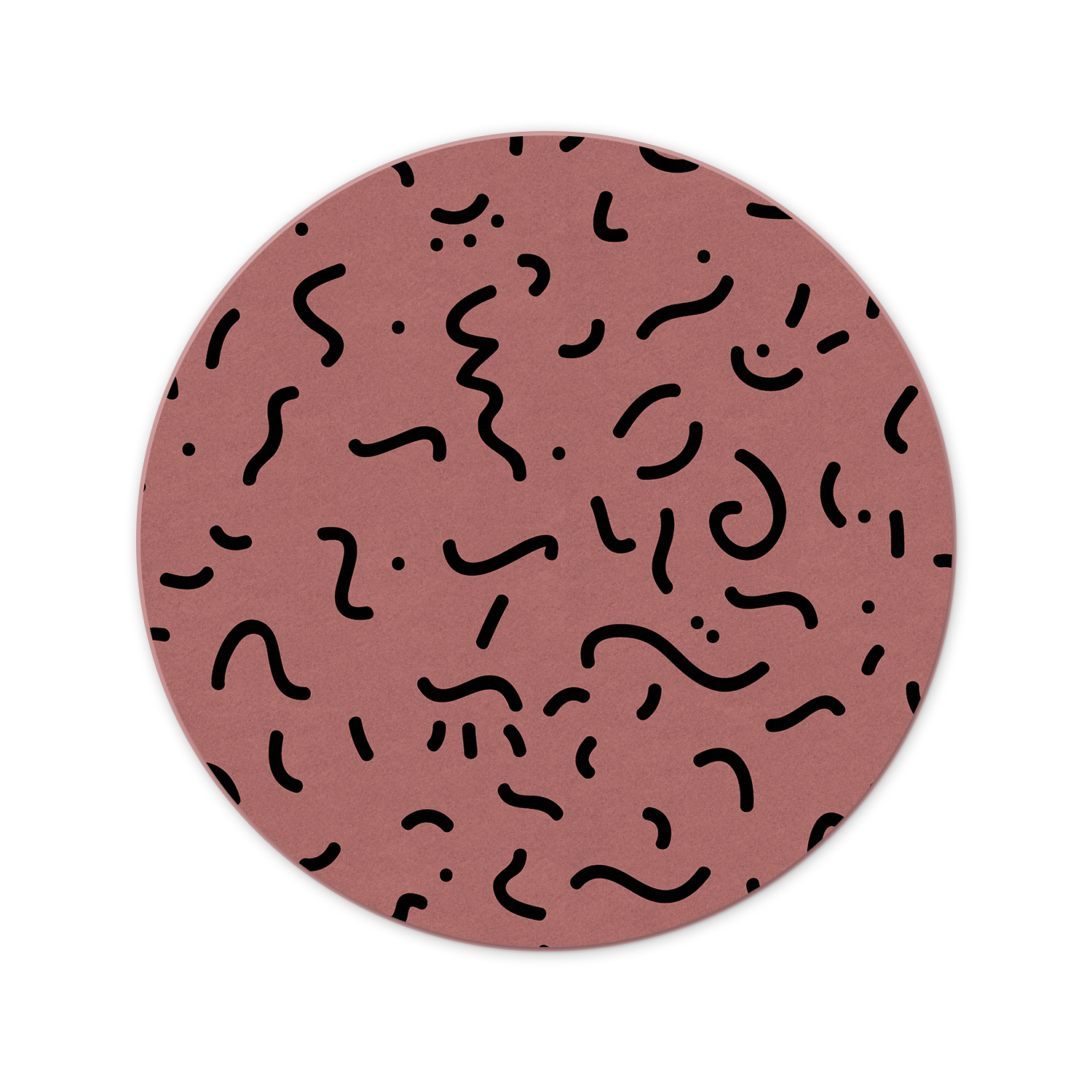 Vivid organic patterns on a rug for trendy offices.