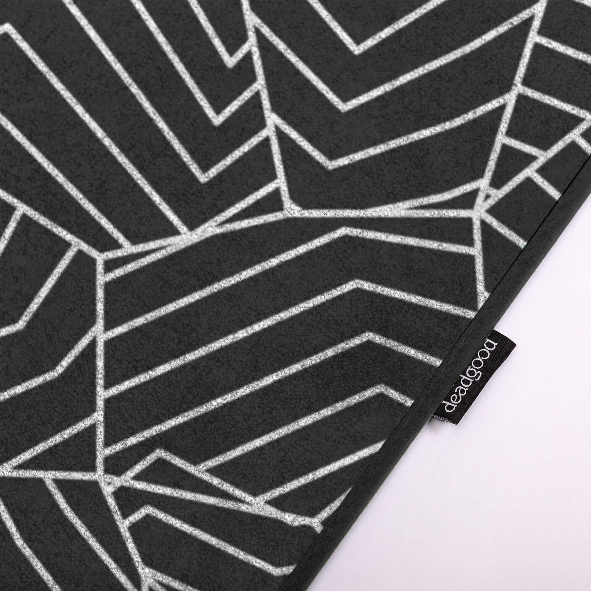 Detail of a bold textural rug for dynamic tech startups.