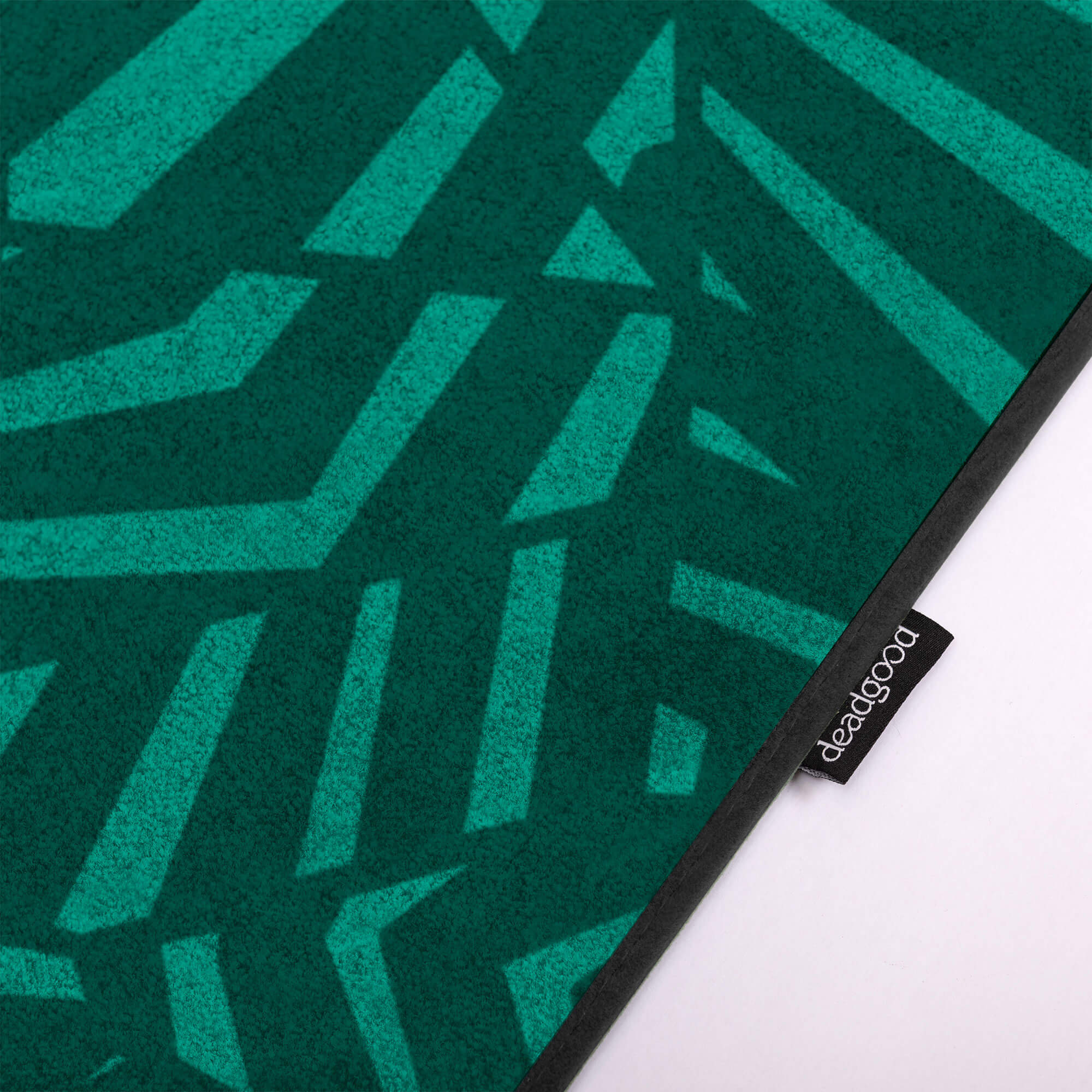 Detail of a bold textural rug for dynamic tech startups.