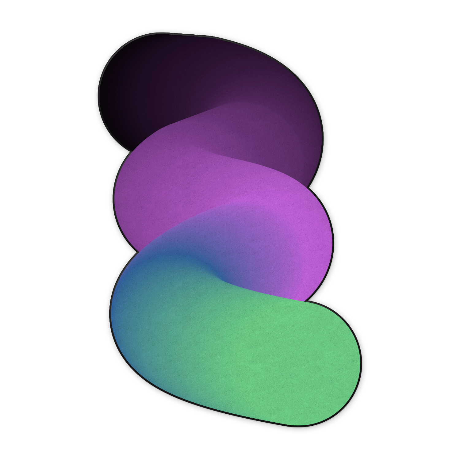 Abstract shape sophisticated gradient rug for executive offices