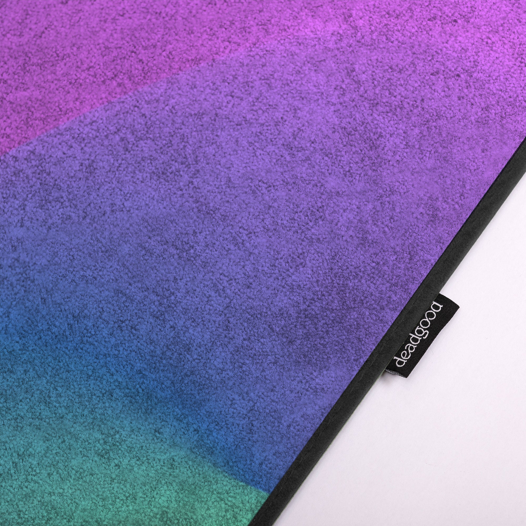 Detail of an abstract shape sophisticated gradient rug for executive offices