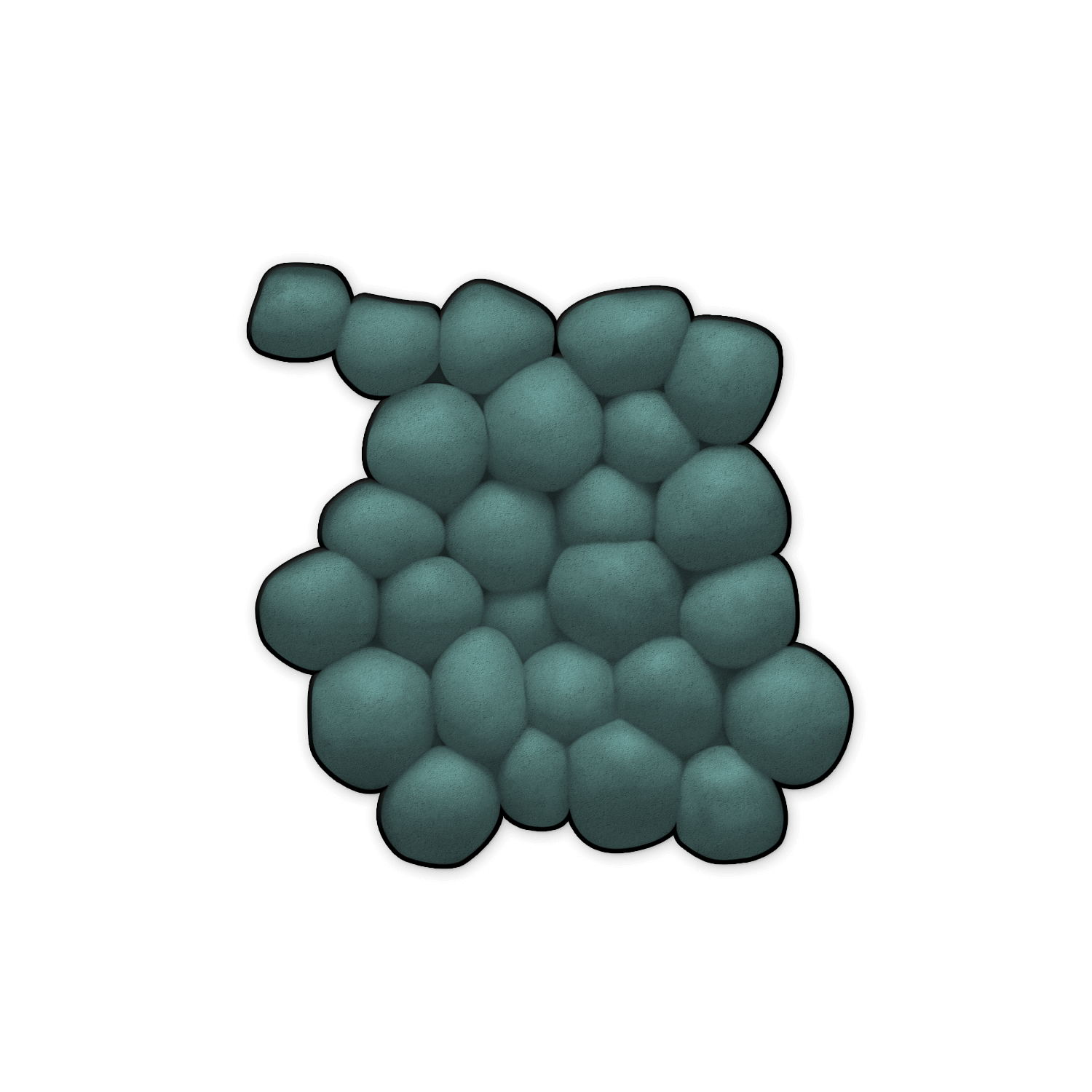 Organic patterns on a rug for health clinics