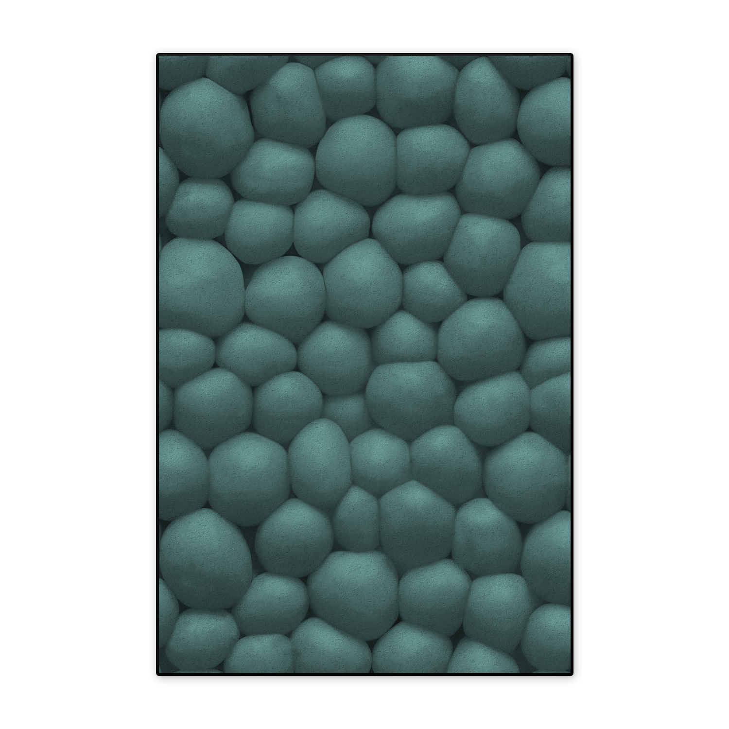 Organic patterns on a rug for health clinics