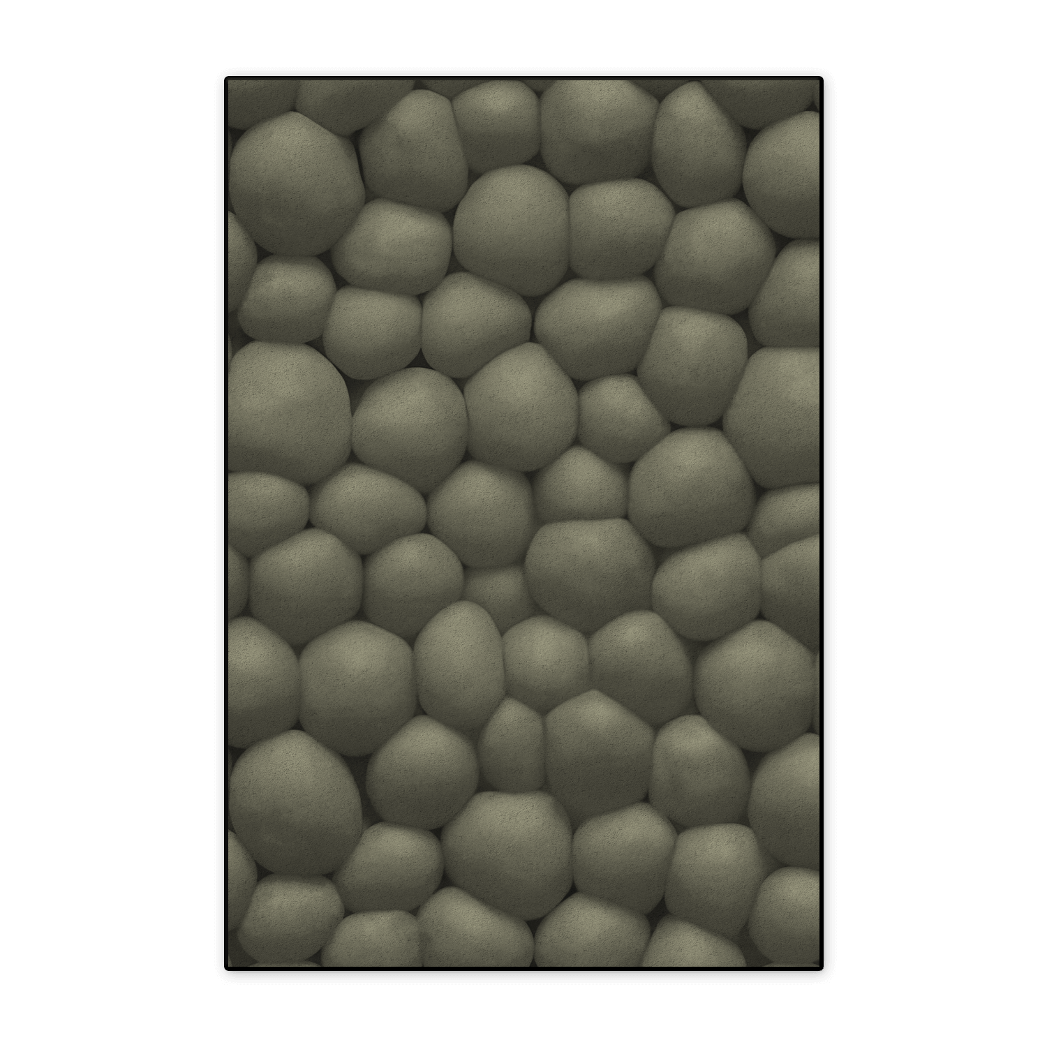 Organic patterns on a rug for health clinics