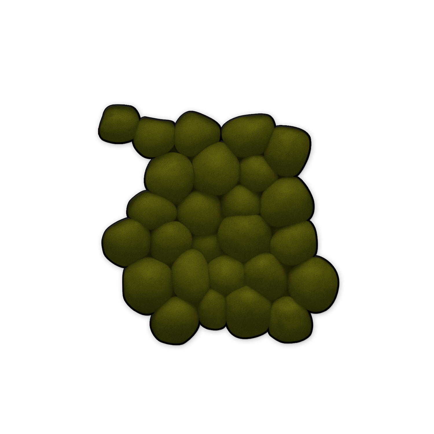 Organic patterns on a rug for health clinics