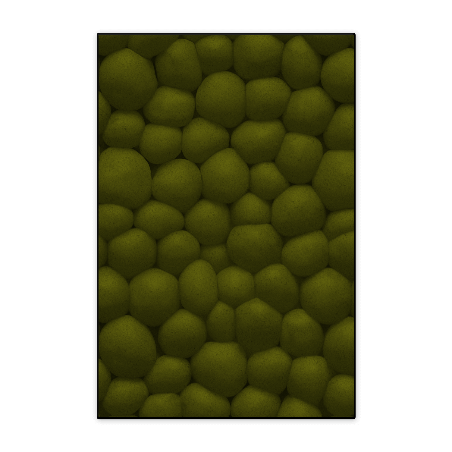 Organic patterns on a rug for health clinics