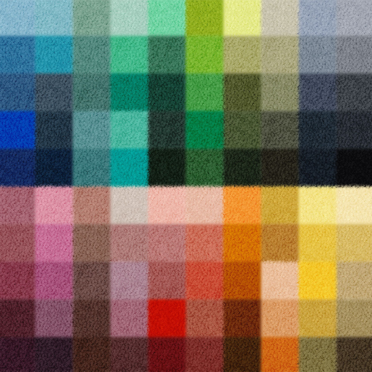 Graphic rug design featuring modern, bold color blocks suitable for hotel interiors