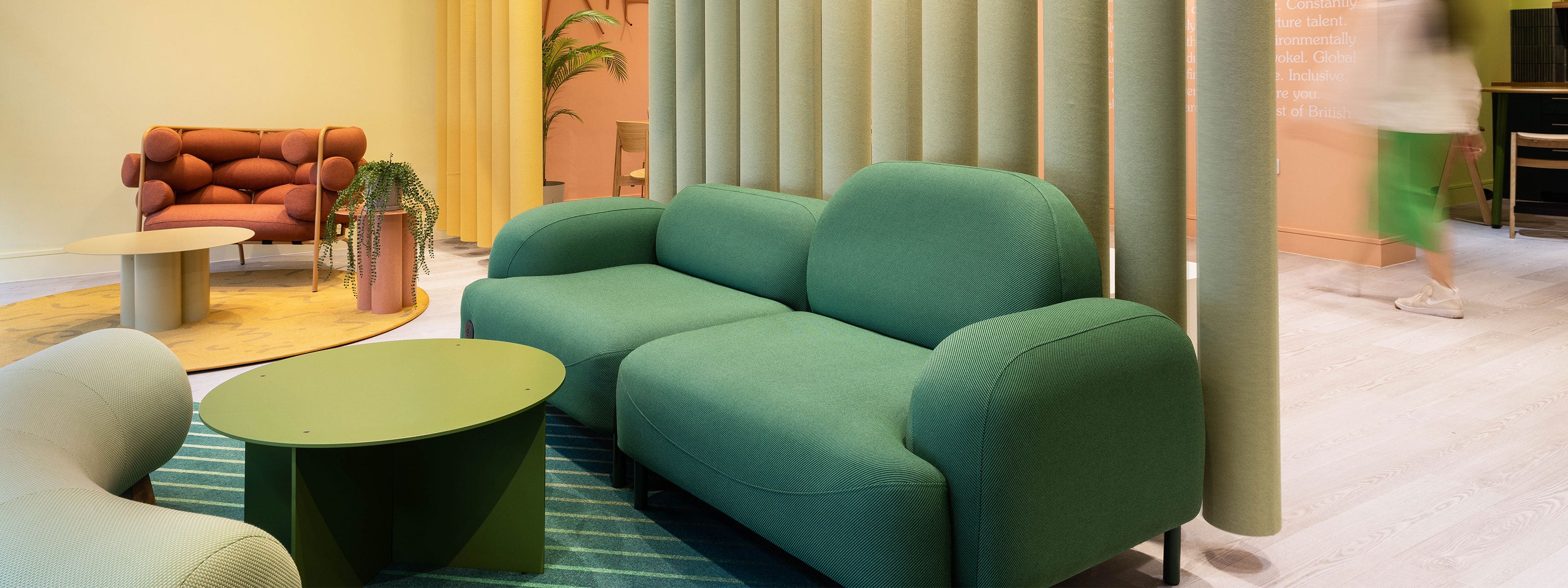 Customisable rugs for office spaces and commercial settings, available in bold and graphic designs