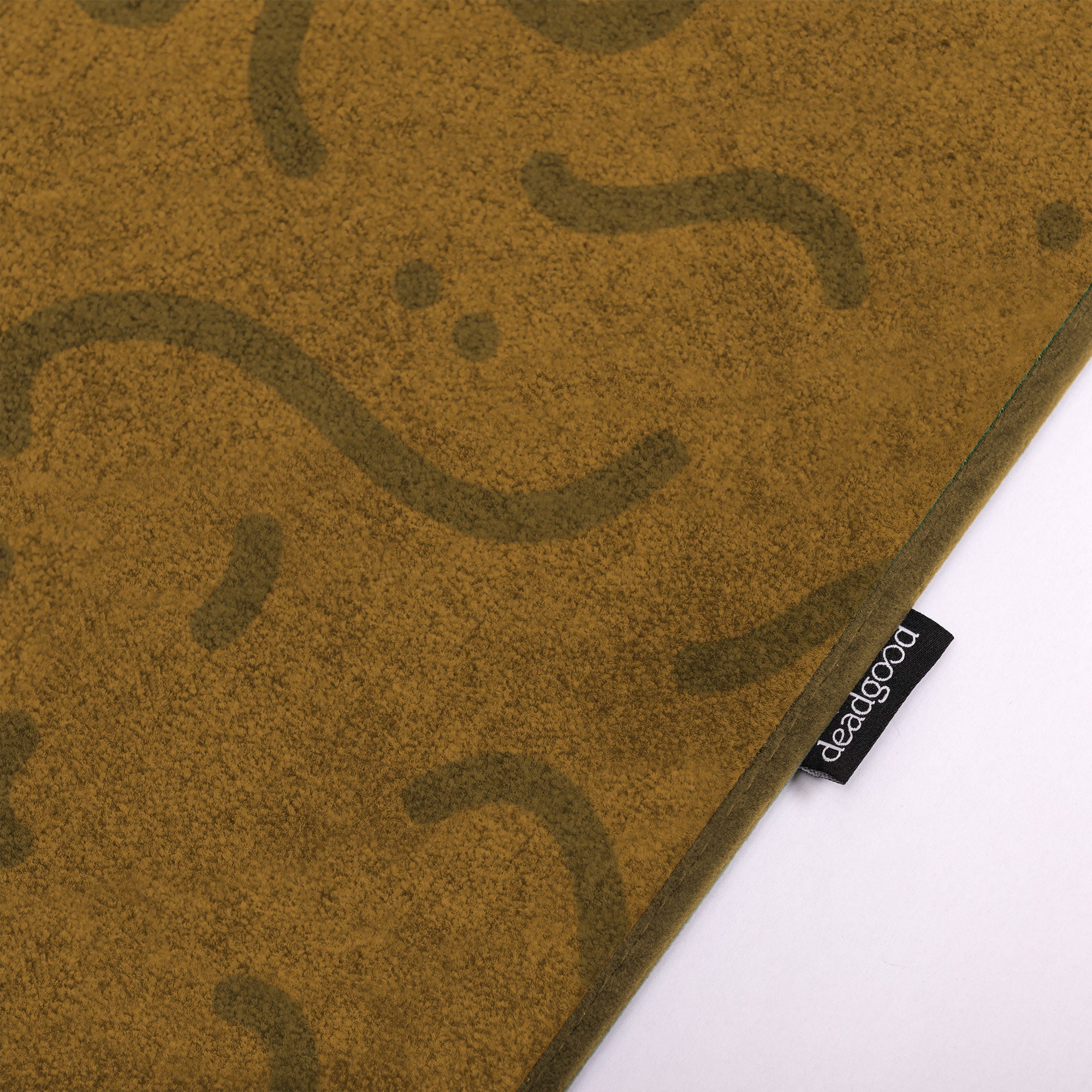 Detail of vivid organic patterns on a rug for trendy offices